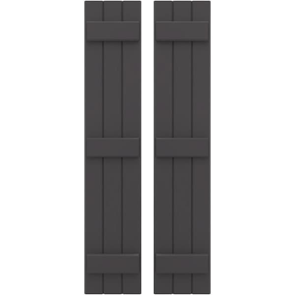 Ekena Millwork Americraft 3-Board, 3 Batten Exterior Real Wood Joined Board-n-Batten Shutters, ARW401BB311X53SMH, PR ARW401BB311X53SMH - main